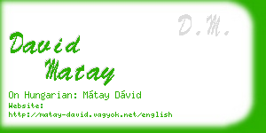 david matay business card
